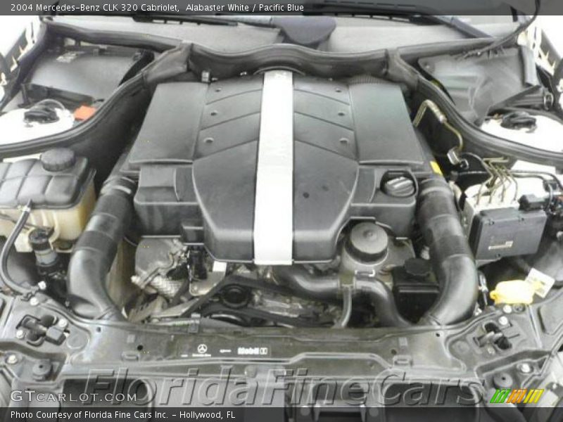 Alabaster White / Pacific Blue 2004 Mercedes-Benz CLK 320 Cabriolet