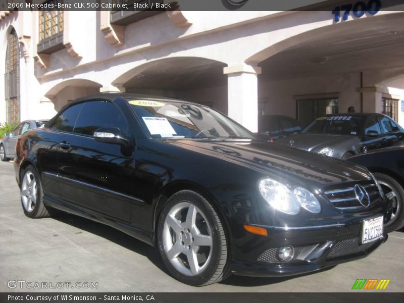 Black / Black 2006 Mercedes-Benz CLK 500 Cabriolet