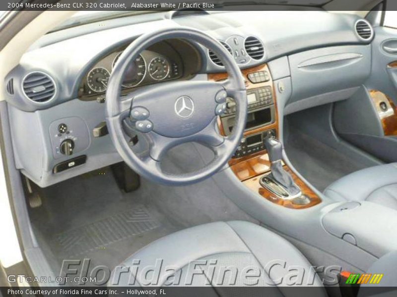 Alabaster White / Pacific Blue 2004 Mercedes-Benz CLK 320 Cabriolet