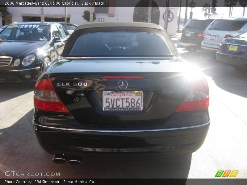 Black / Black 2006 Mercedes-Benz CLK 500 Cabriolet