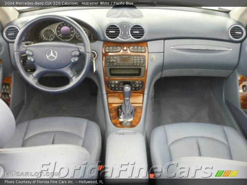 Alabaster White / Pacific Blue 2004 Mercedes-Benz CLK 320 Cabriolet