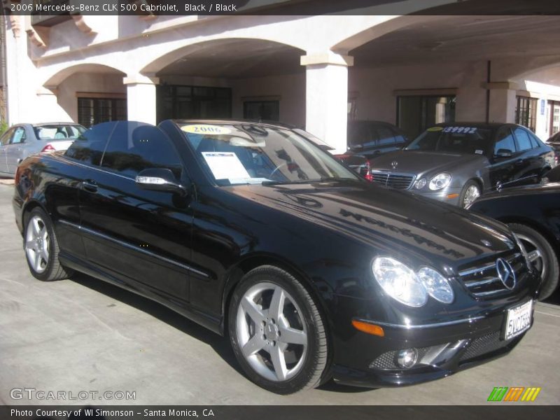 Black / Black 2006 Mercedes-Benz CLK 500 Cabriolet