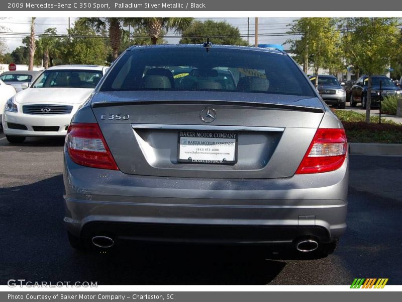 Palladium Silver Metallic / Black 2009 Mercedes-Benz C 350 Sport