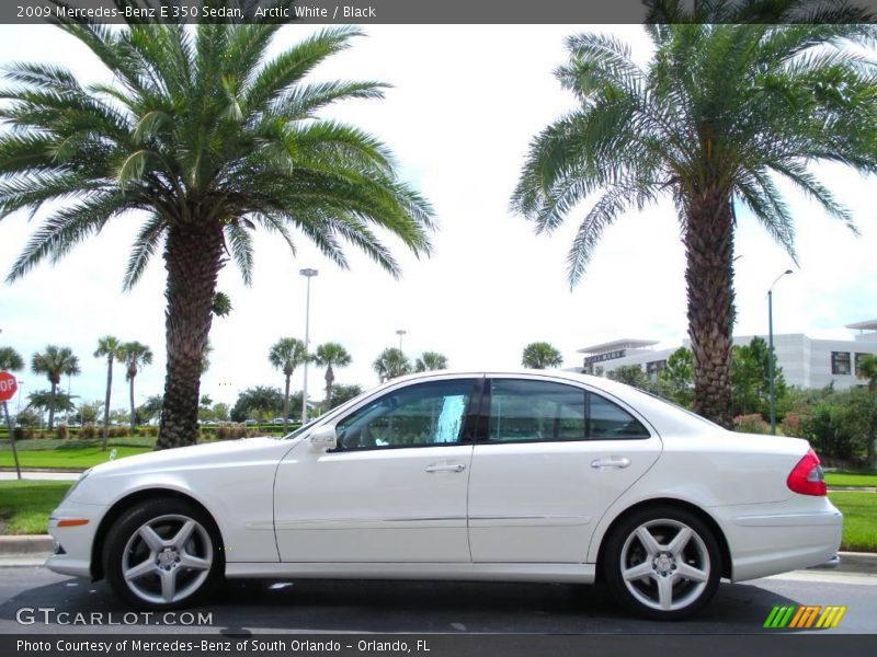 Arctic White / Black 2009 Mercedes-Benz E 350 Sedan