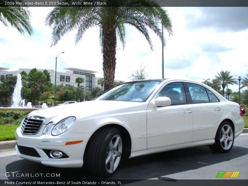 Arctic White / Black 2009 Mercedes-Benz E 350 Sedan
