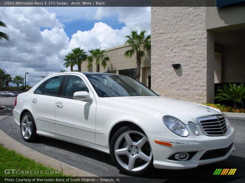 Arctic White / Black 2009 Mercedes-Benz E 350 Sedan