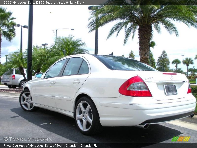 Arctic White / Black 2009 Mercedes-Benz E 350 Sedan