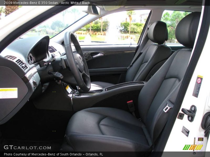 Arctic White / Black 2009 Mercedes-Benz E 350 Sedan