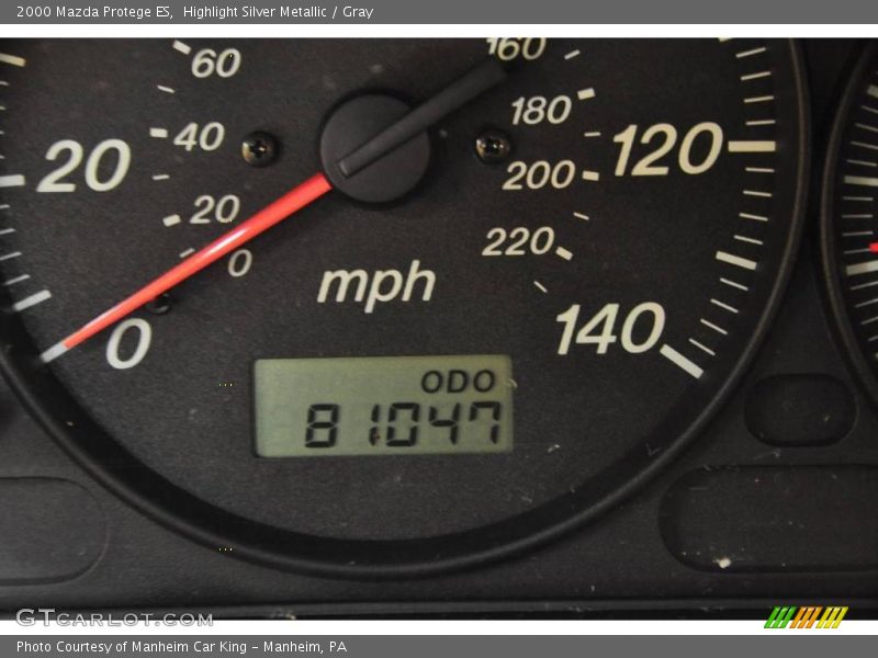 Highlight Silver Metallic / Gray 2000 Mazda Protege ES