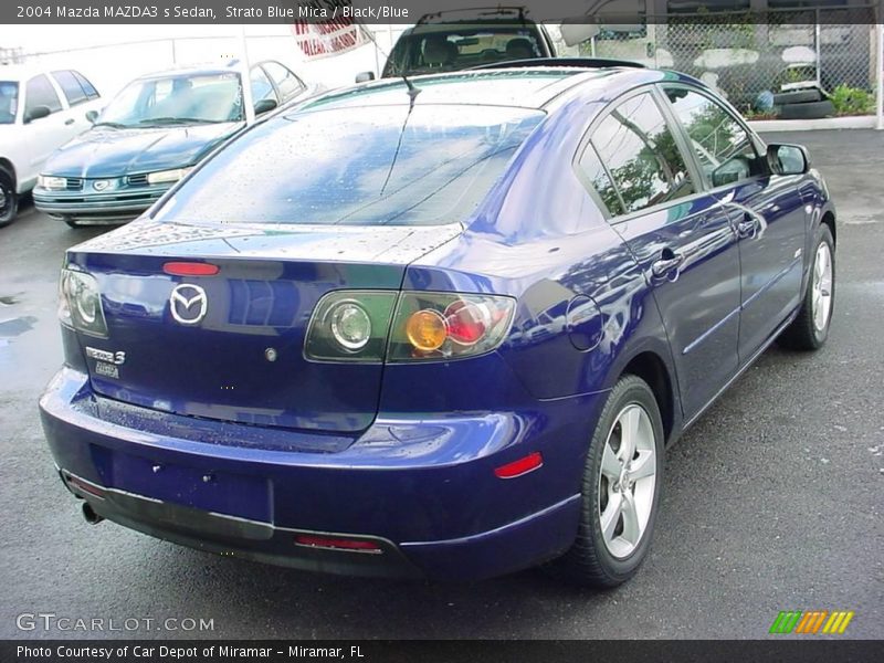 Strato Blue Mica / Black/Blue 2004 Mazda MAZDA3 s Sedan