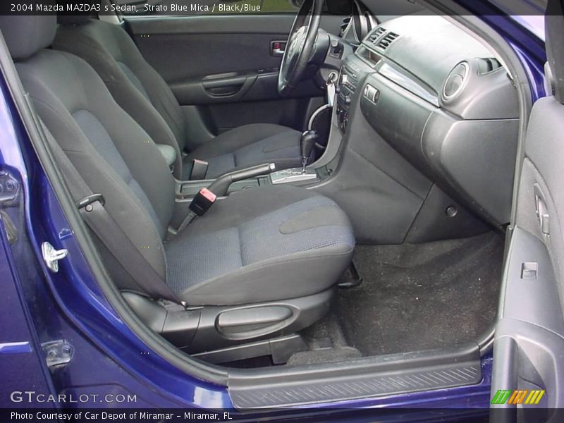 Strato Blue Mica / Black/Blue 2004 Mazda MAZDA3 s Sedan