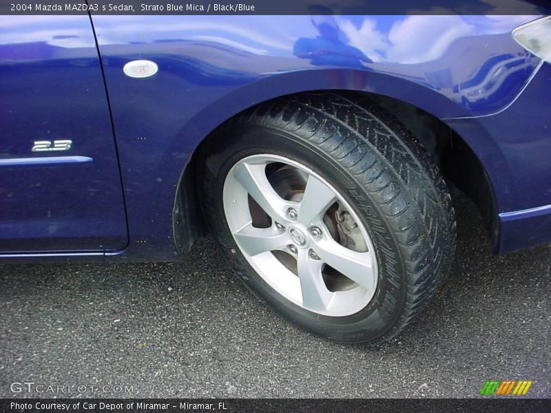 Strato Blue Mica / Black/Blue 2004 Mazda MAZDA3 s Sedan
