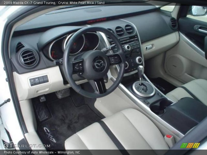 Crystal White Pearl Mica / Sand 2009 Mazda CX-7 Grand Touring