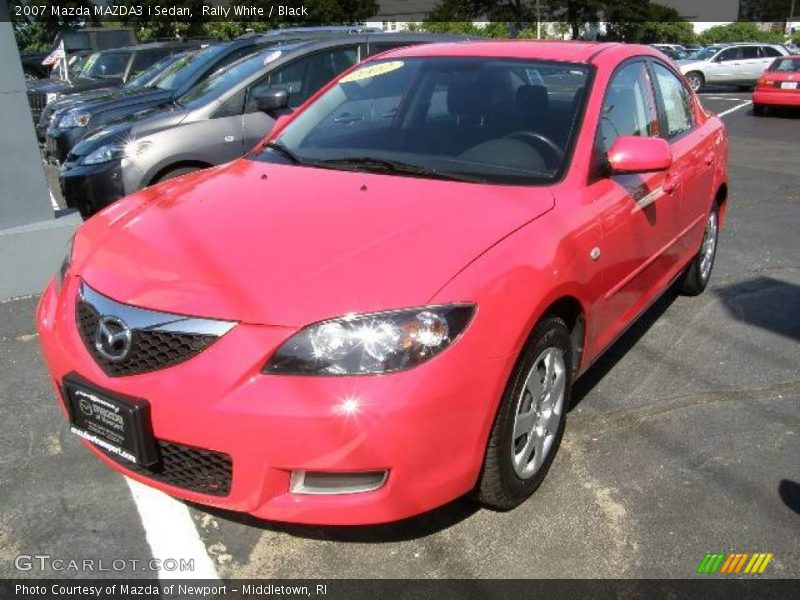 Rally White / Black 2007 Mazda MAZDA3 i Sedan