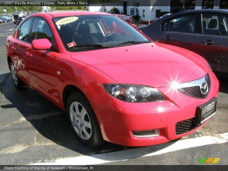 Rally White / Black 2007 Mazda MAZDA3 i Sedan