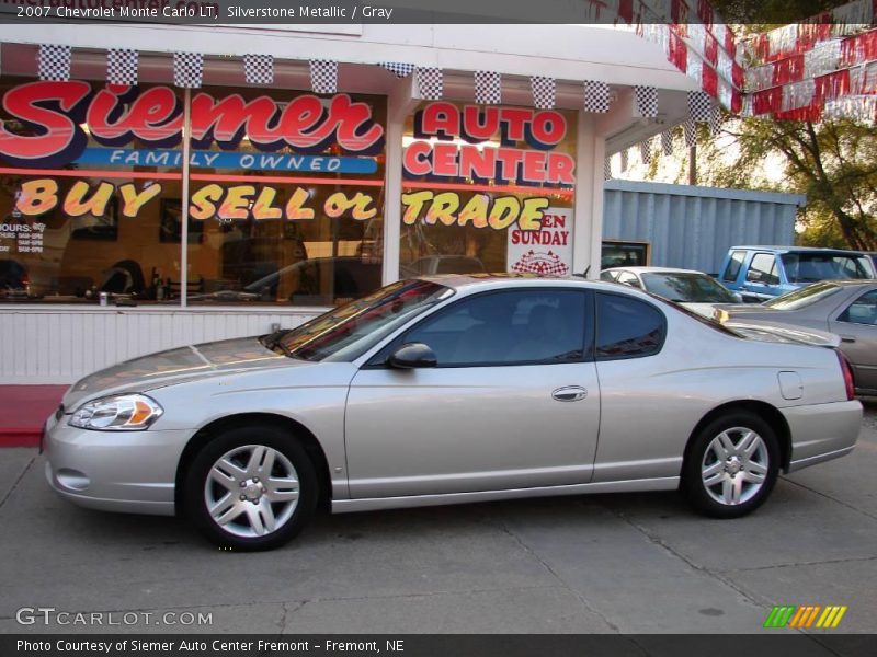 Silverstone Metallic / Gray 2007 Chevrolet Monte Carlo LT