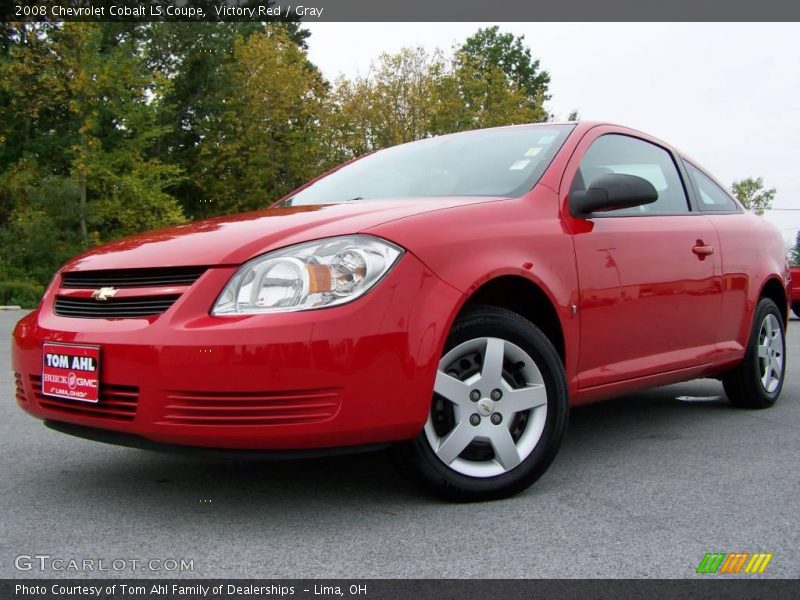 Victory Red / Gray 2008 Chevrolet Cobalt LS Coupe