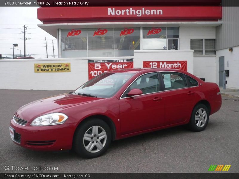 Precision Red / Gray 2008 Chevrolet Impala LS