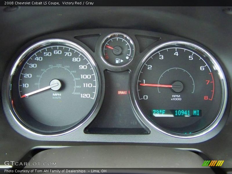 Victory Red / Gray 2008 Chevrolet Cobalt LS Coupe
