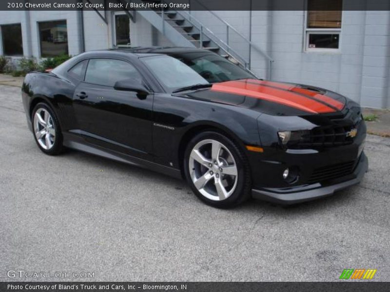 Black / Black/Inferno Orange 2010 Chevrolet Camaro SS Coupe