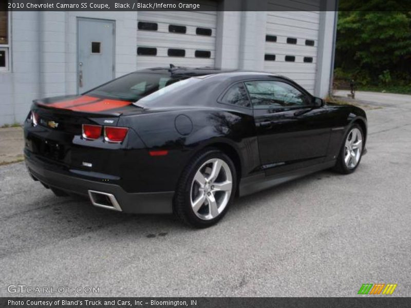 Black / Black/Inferno Orange 2010 Chevrolet Camaro SS Coupe