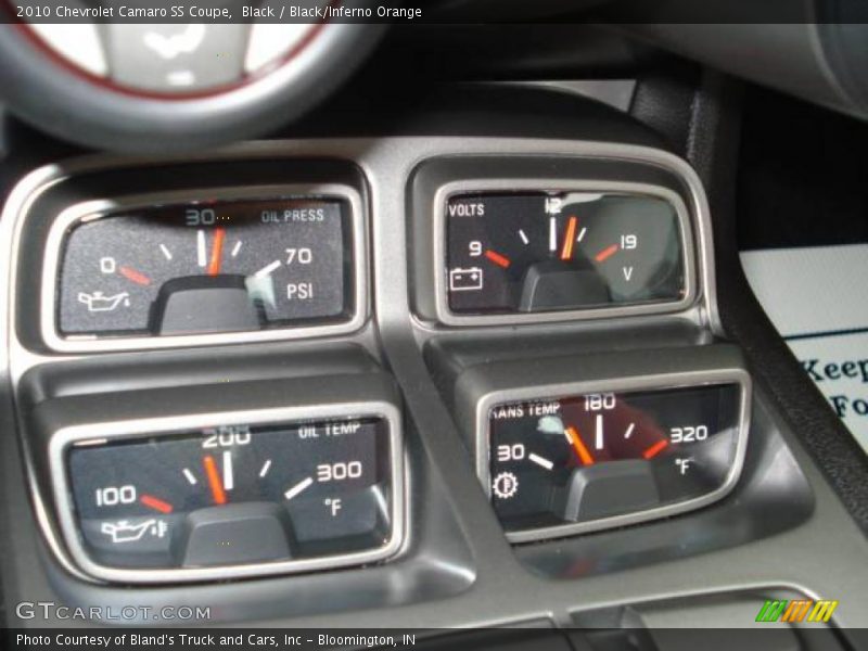 Black / Black/Inferno Orange 2010 Chevrolet Camaro SS Coupe