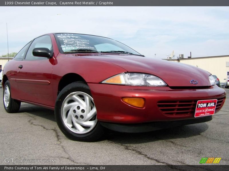 Cayenne Red Metallic / Graphite 1999 Chevrolet Cavalier Coupe