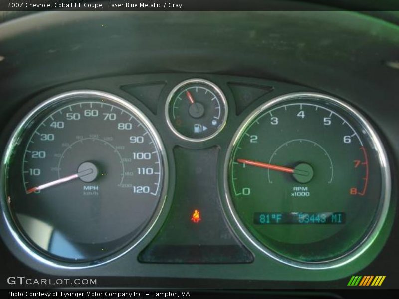 Laser Blue Metallic / Gray 2007 Chevrolet Cobalt LT Coupe