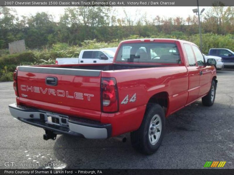 Victory Red / Dark Charcoal 2007 Chevrolet Silverado 1500 Classic Work Truck Extended Cab 4x4