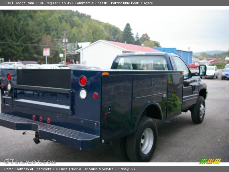 Parriot Blue Pearl / Agate 2001 Dodge Ram 3500 Regular Cab 4x4 Commercial Chassis