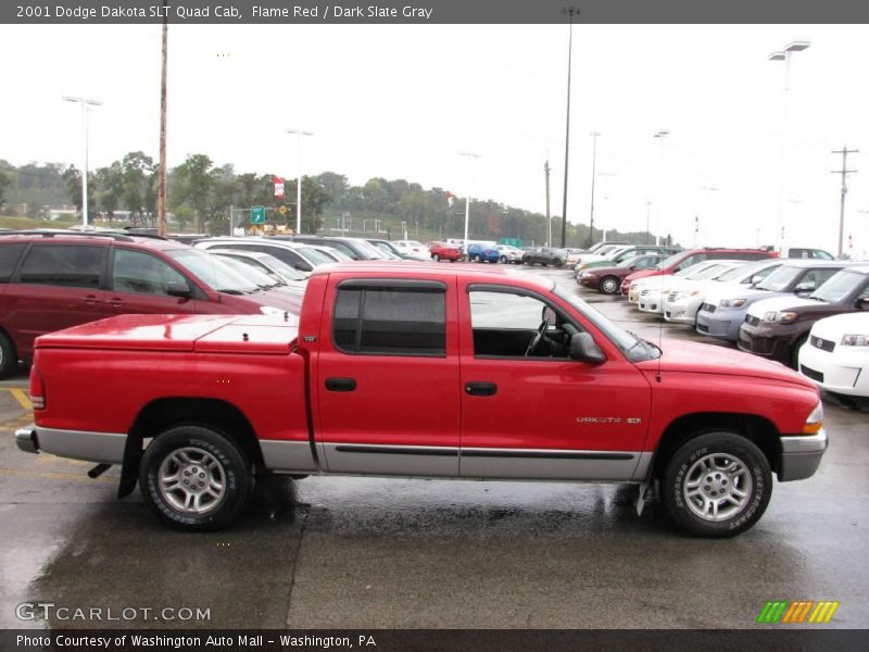Flame Red / Dark Slate Gray 2001 Dodge Dakota SLT Quad Cab