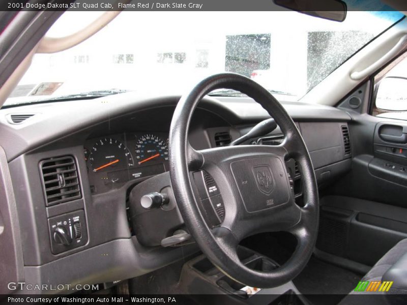 Flame Red / Dark Slate Gray 2001 Dodge Dakota SLT Quad Cab