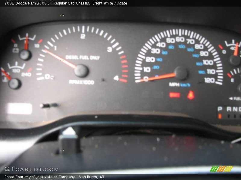 Bright White / Agate 2001 Dodge Ram 3500 ST Regular Cab Chassis