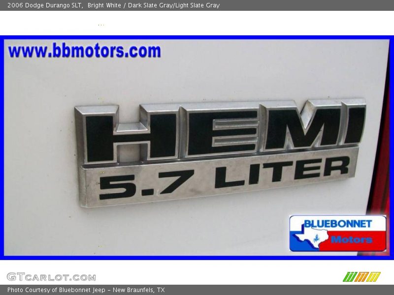 Bright White / Dark Slate Gray/Light Slate Gray 2006 Dodge Durango SLT