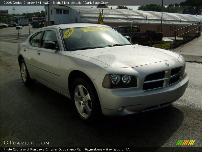 Bright Silver Metallic / Dark Slate Gray 2008 Dodge Charger SXT AWD