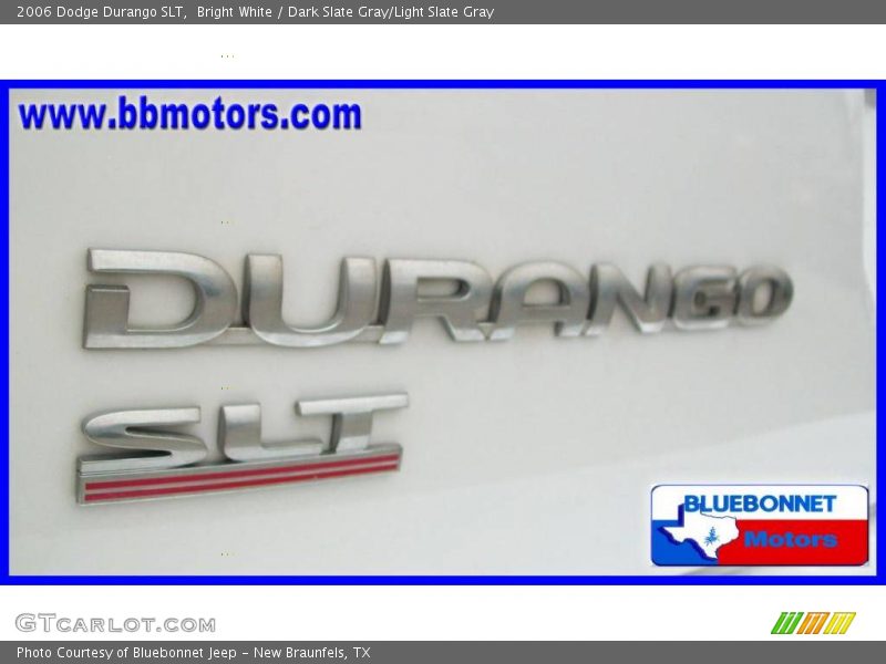Bright White / Dark Slate Gray/Light Slate Gray 2006 Dodge Durango SLT