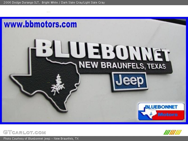 Bright White / Dark Slate Gray/Light Slate Gray 2006 Dodge Durango SLT