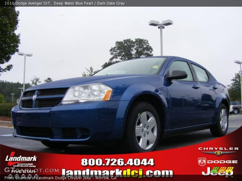 Deep Water Blue Pearl / Dark Slate Gray 2010 Dodge Avenger SXT
