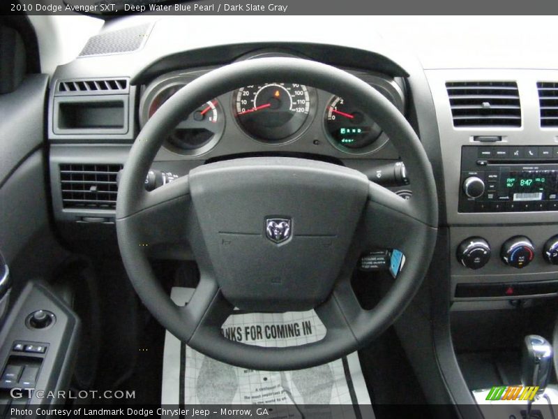 Deep Water Blue Pearl / Dark Slate Gray 2010 Dodge Avenger SXT