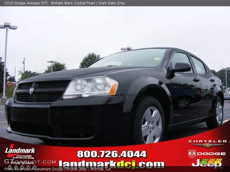 Brilliant Black Crystal Pearl / Dark Slate Gray 2010 Dodge Avenger SXT