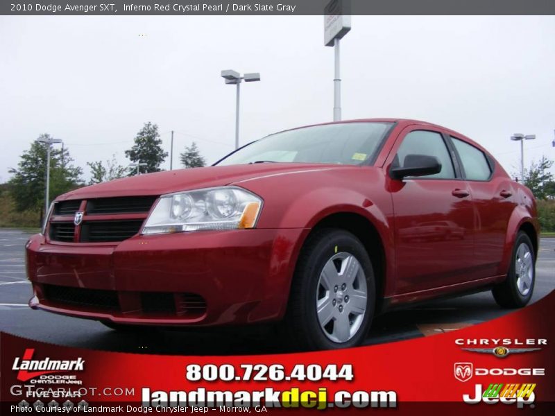 Inferno Red Crystal Pearl / Dark Slate Gray 2010 Dodge Avenger SXT