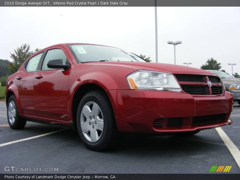Inferno Red Crystal Pearl / Dark Slate Gray 2010 Dodge Avenger SXT