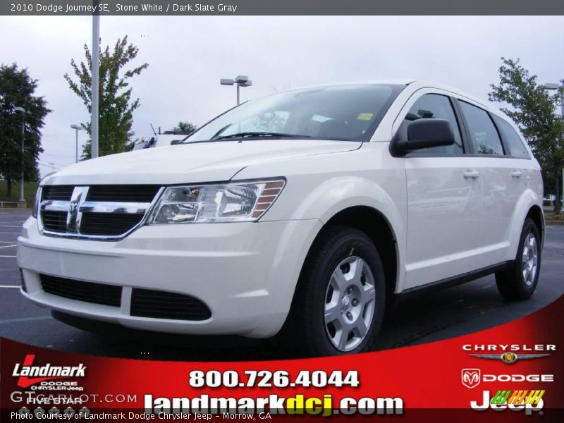 Stone White / Dark Slate Gray 2010 Dodge Journey SE