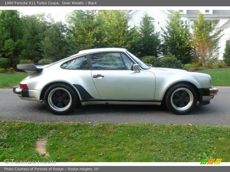 Silver Metallic / Black 1986 Porsche 911 Turbo Coupe