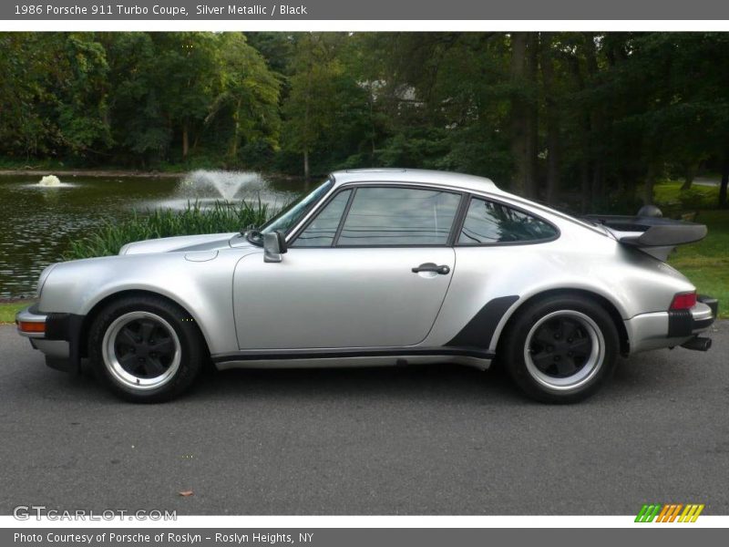 Silver Metallic / Black 1986 Porsche 911 Turbo Coupe