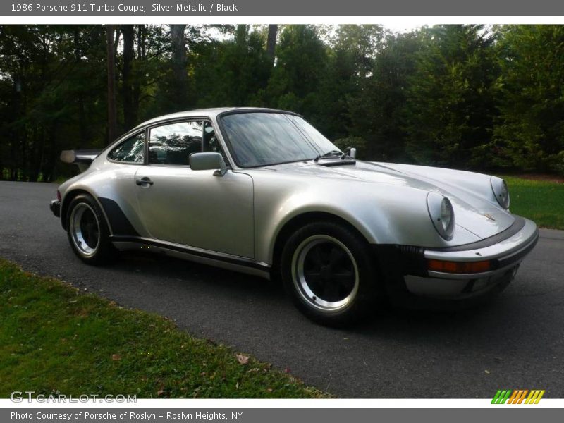 Silver Metallic / Black 1986 Porsche 911 Turbo Coupe