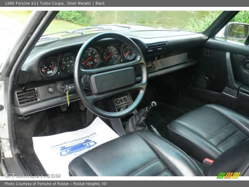 Silver Metallic / Black 1986 Porsche 911 Turbo Coupe