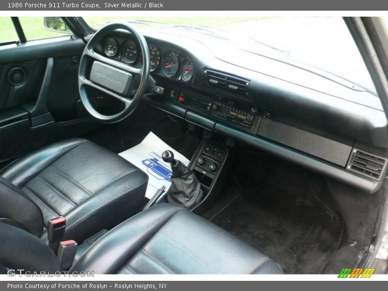 Silver Metallic / Black 1986 Porsche 911 Turbo Coupe