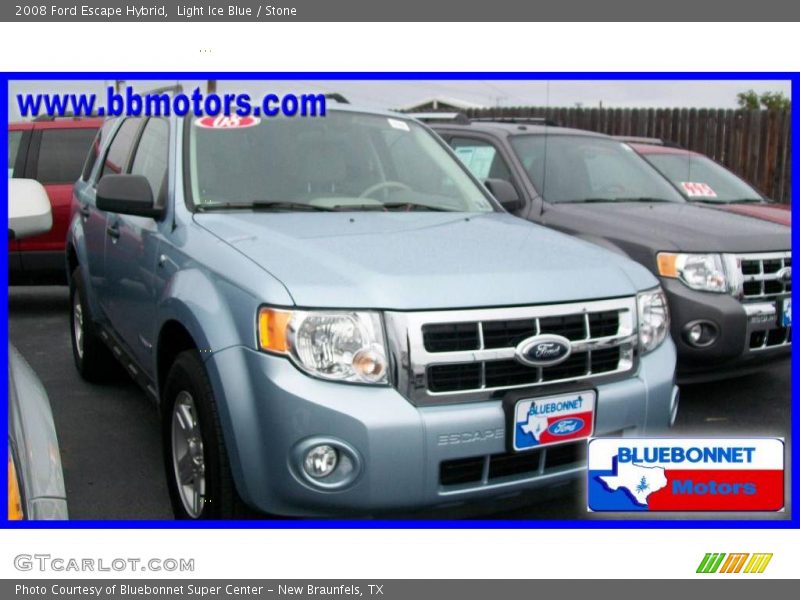 Light Ice Blue / Stone 2008 Ford Escape Hybrid