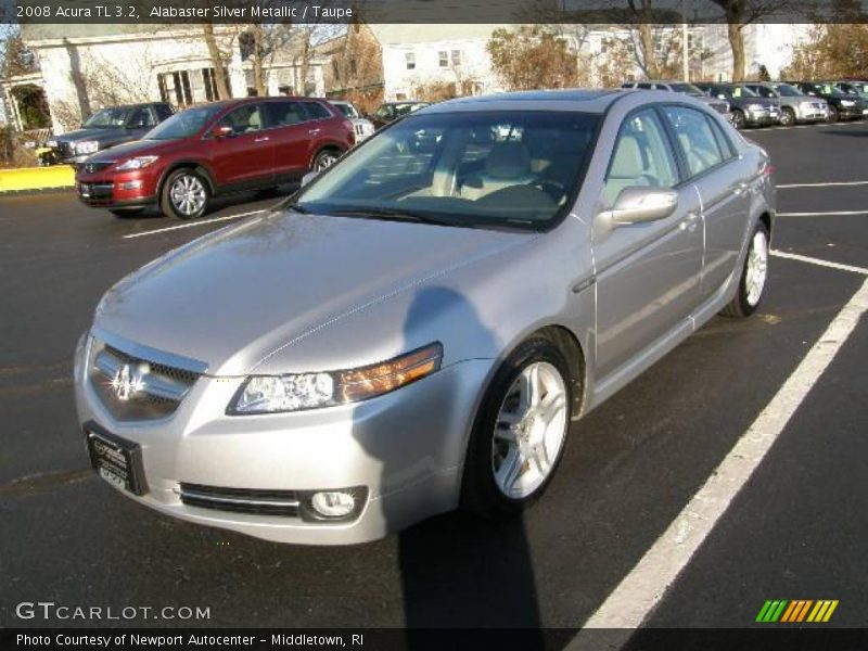 Alabaster Silver Metallic / Taupe 2008 Acura TL 3.2